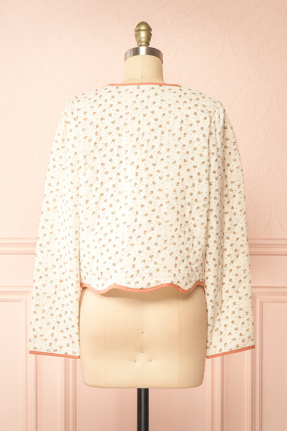 Alaisima Floral Quilted Jacket w/ Bows | Boutique 1861 back view