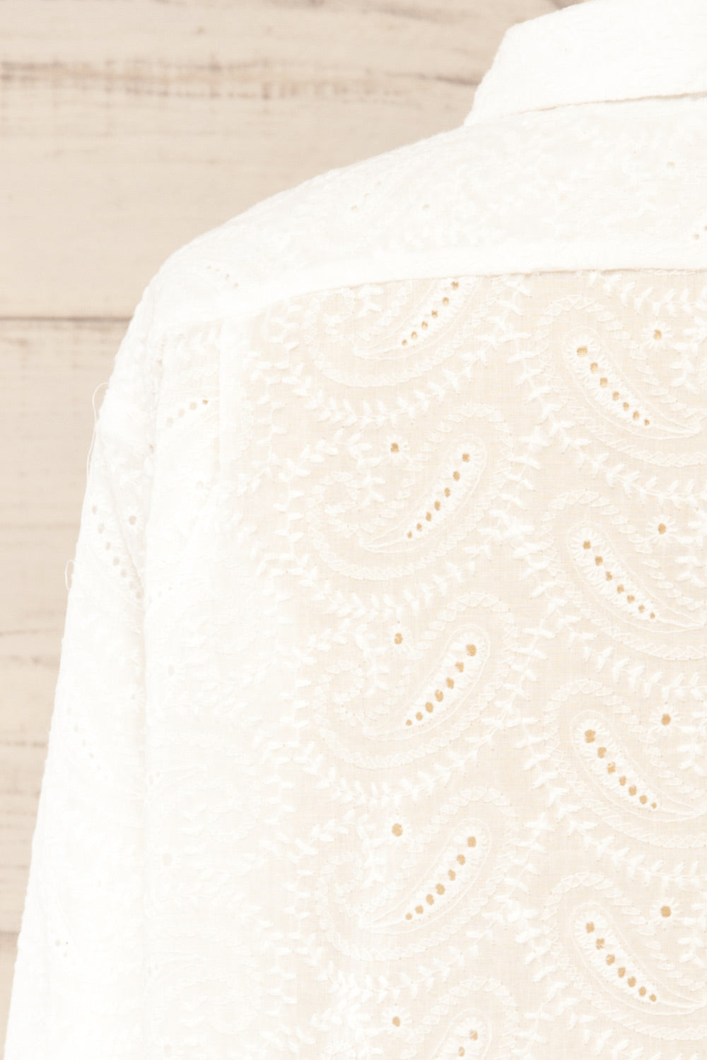 Aldbourne White Long Sleeve Shirt w/ Embroidery | La petite garçonne back