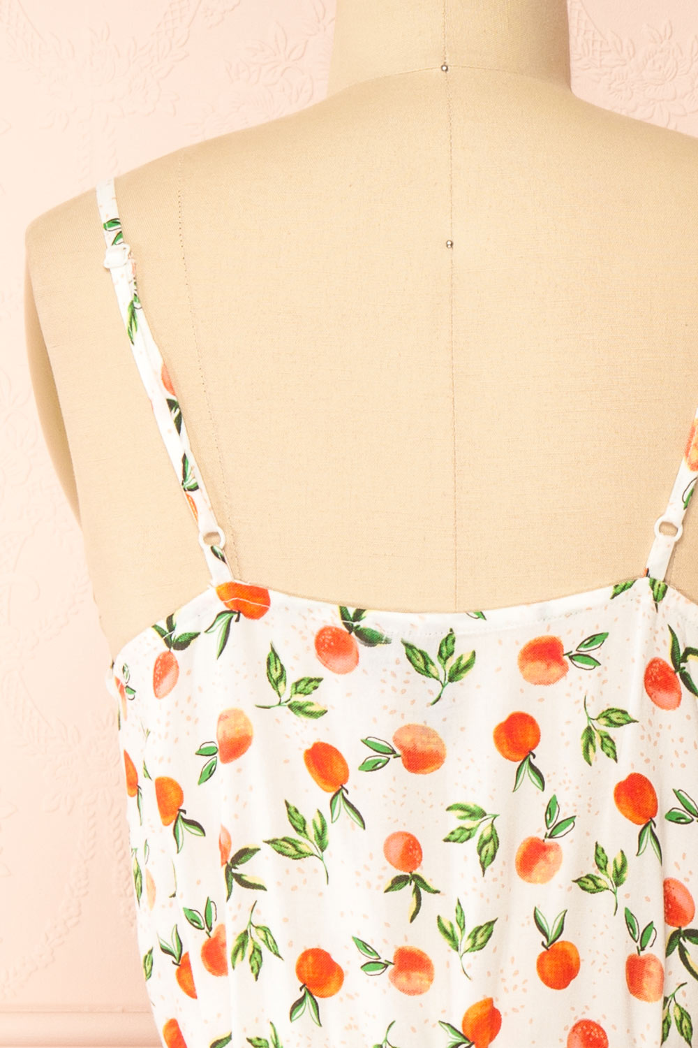 Alfie | Short Fruits Print White Dress | boutique 1861 back