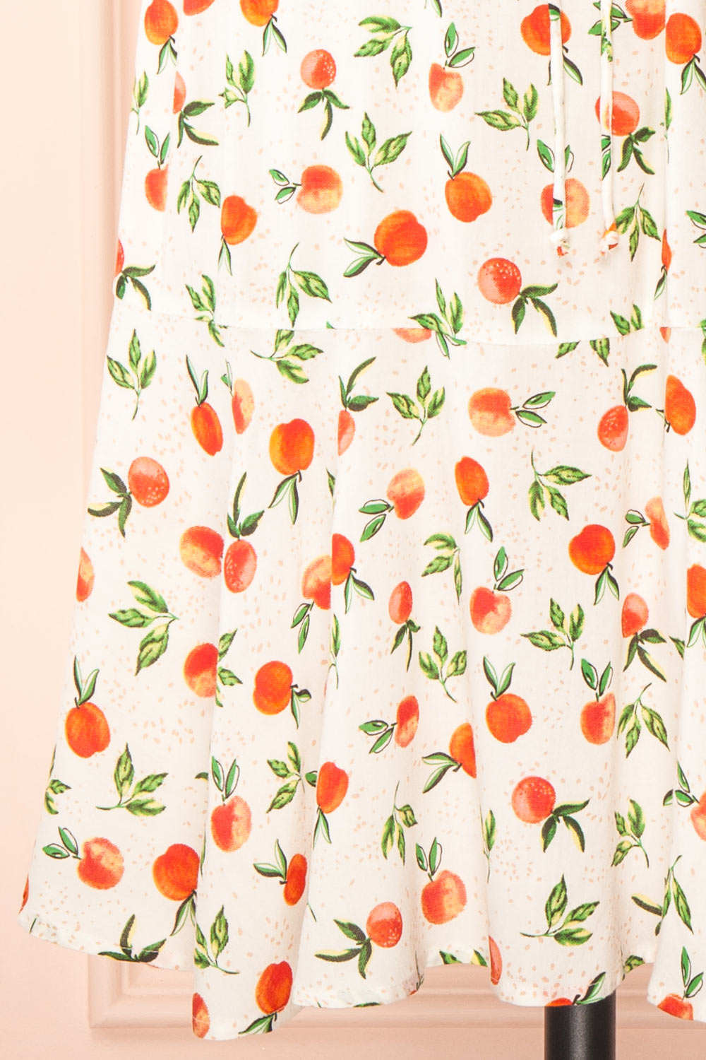 Alfie | Short Fruits Print White Dress | boutique 1861 bottom