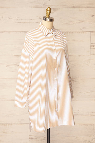 Alistaire Oversized Striped Shirt Dress | La petite garçonne side view