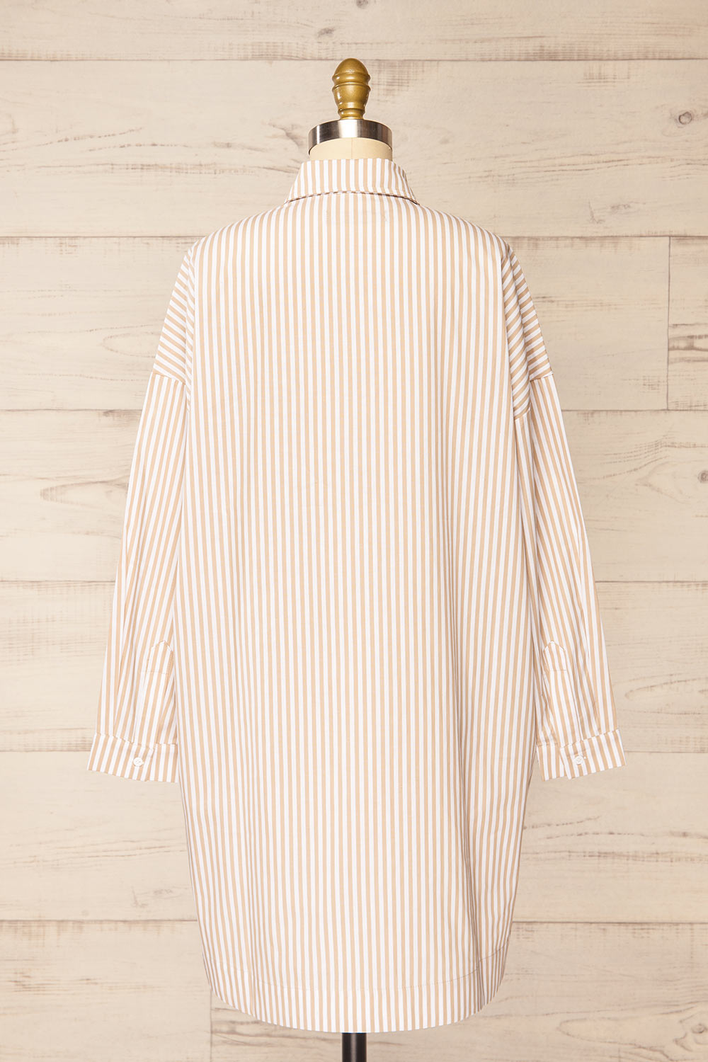 Alistaire Oversized Striped Shirt Dress | La petite garçonne back view