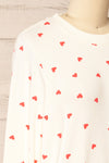 Allorah Ivory Sweater w/ Heart Pattern | La petite garçonne side