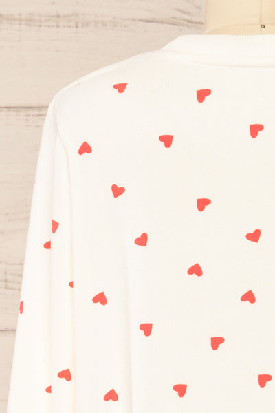 Allorah Ivory Sweater w/ Heart Pattern | La petite garçonne back