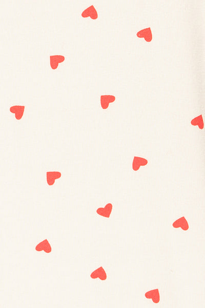Allorah Ivory Sweater w/ Heart Pattern | La petite garçonne fabric