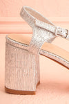 Aloisa Silver Heeled Sandals | Boutique 1861 side back close-up