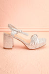 Aloisa Silver Heeled Sandals | Boutique 1861 side view
