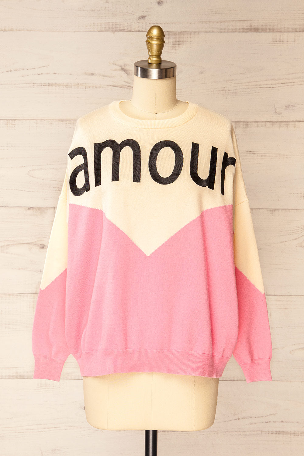 Alovia Oversized "Amour" Sweater | La petite garçonne front view