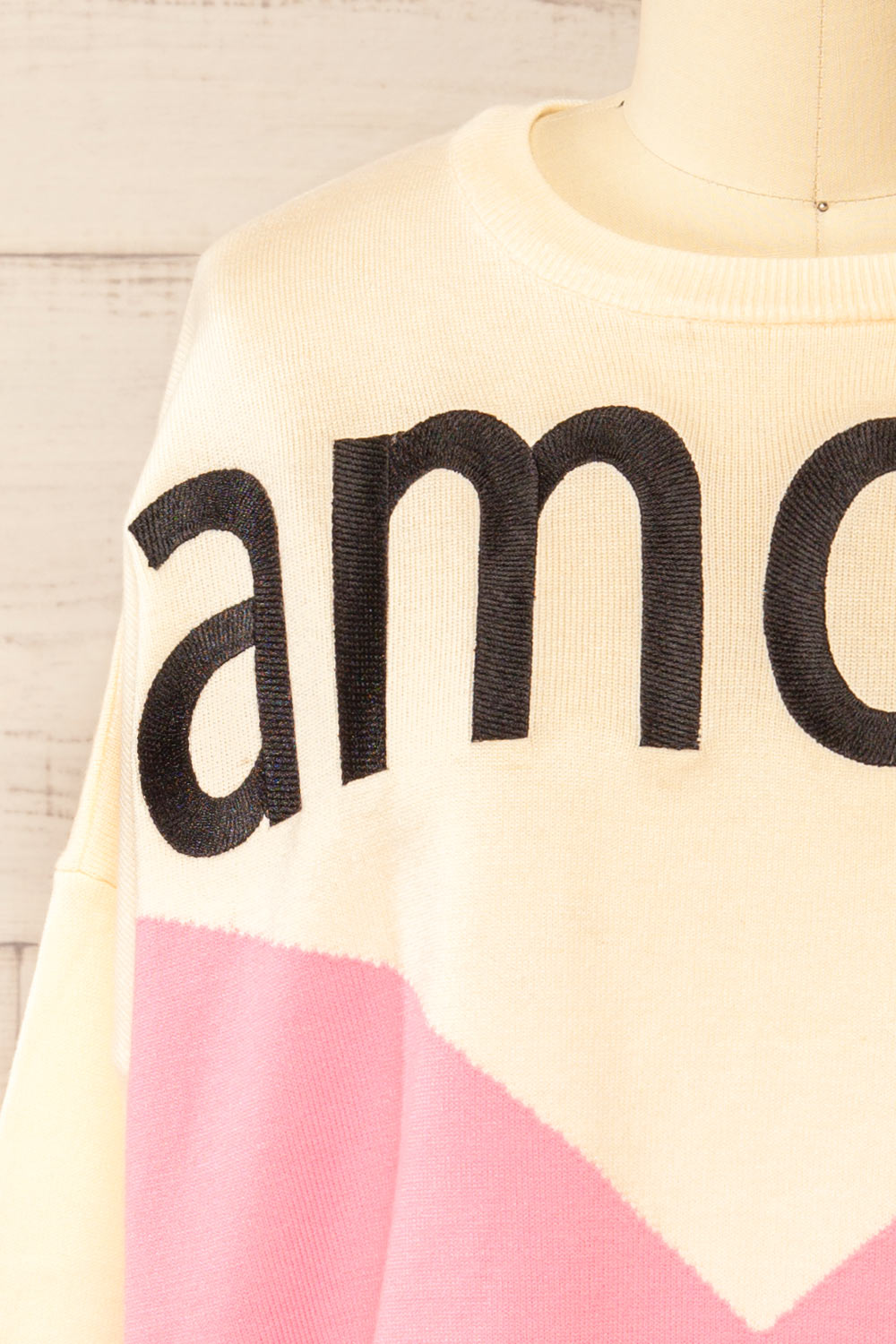 Alovia Oversized "Amour" Sweater | La petite garçonne front