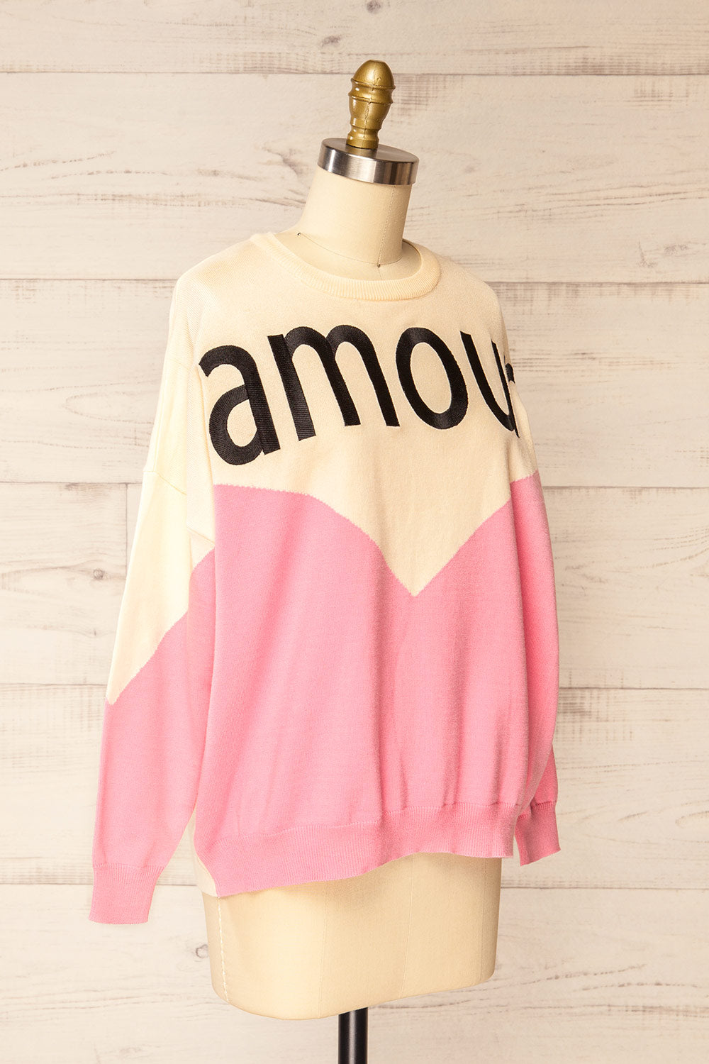 Alovia Oversized "Amour" Sweater | La petite garçonne side view 