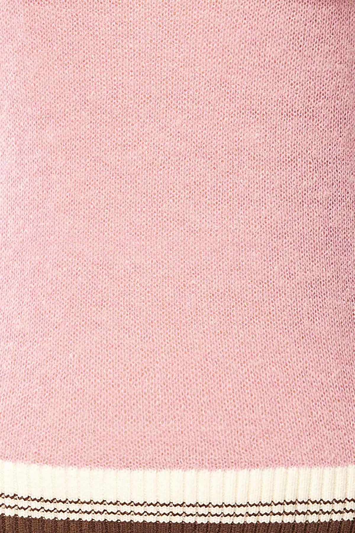 fabric view of Altamira Pink Short Sleeved Sweater at La petite garçonne