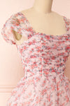 Althea Tiered Floral Maxi Dress | Boutique 1861 side close-up