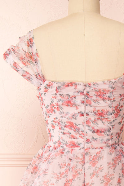 Althea Tiered Floral Maxi Dress | Boutique 1861 back close-up