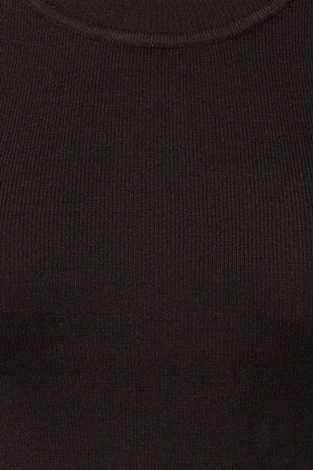 Altrincham Black Halter Neck Knit Top | La petite garçonne fabric