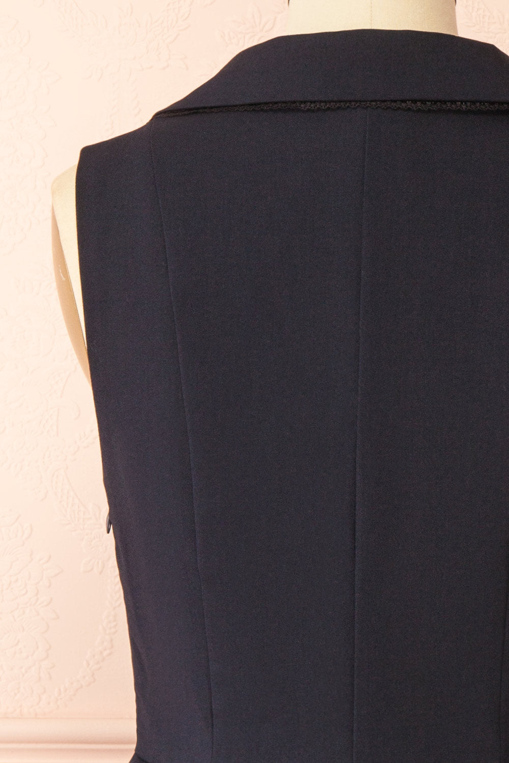 Alydia Short Black Preppy Dress with Pockets | Boutique 1861 back