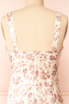 Amabel Floral Silky Midi Dress | Boutique 1861 back close-up