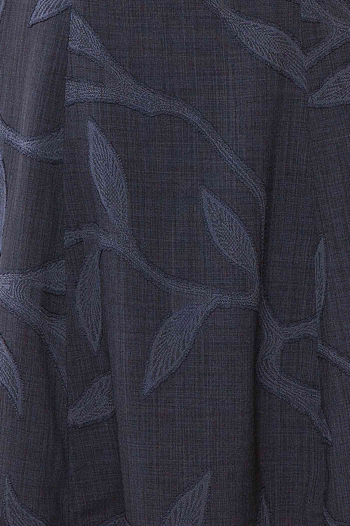 fabric view of Amadea Navy Short Halter Dress with Pockets at Boutique 1861