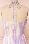 Amakassou Lilac & Yellow Maxi Dress | Boutique 1861 back close-up