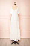 Amarys White Tiered Lace Maxi Dress | Boutique 1861 front view