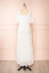 Amarys White Tiered Lace Maxi Dress | Boutique 1861  back view