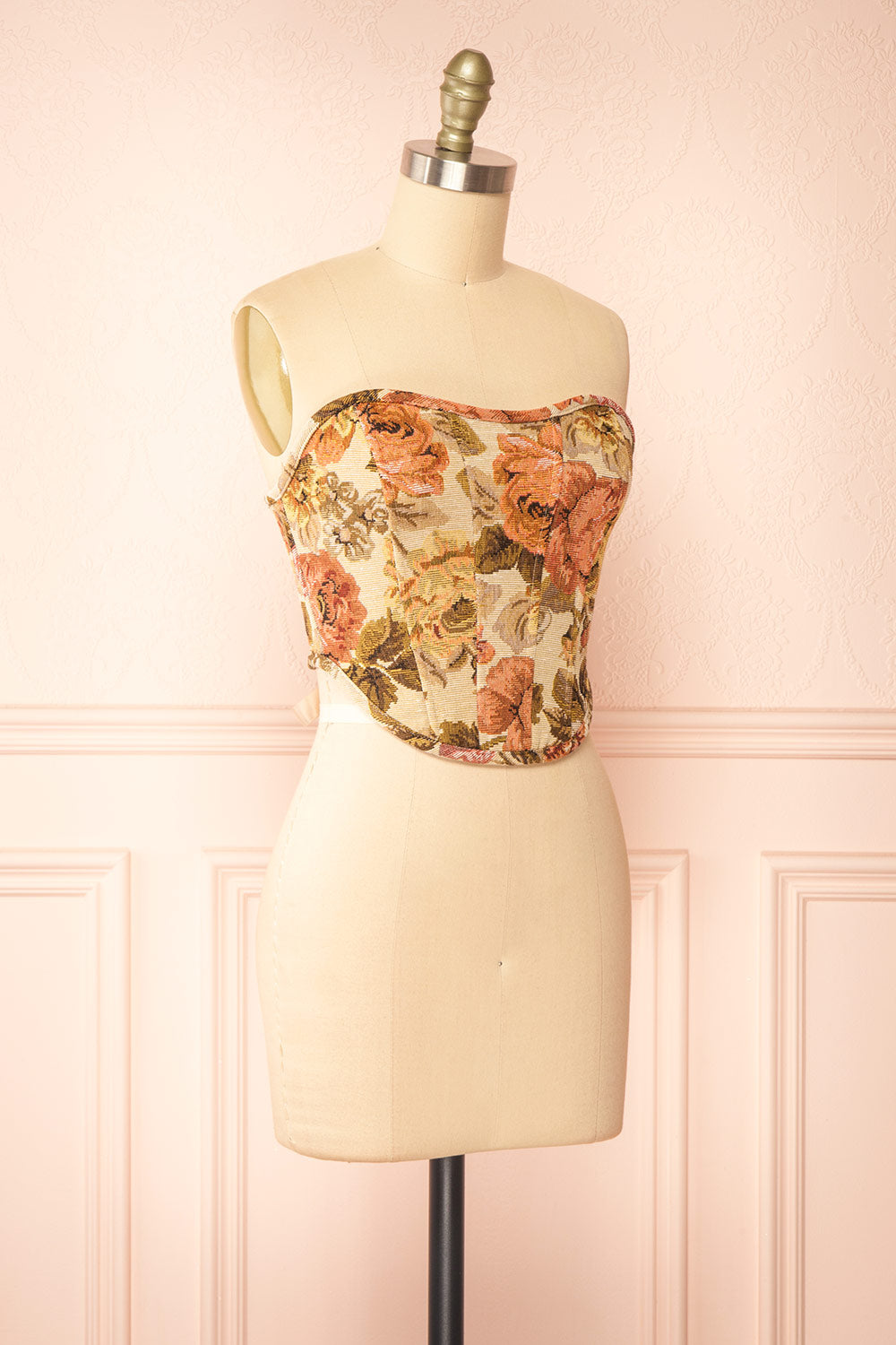 Amberly Jacquard Bustier Corset Top | Boutique 1861 side view