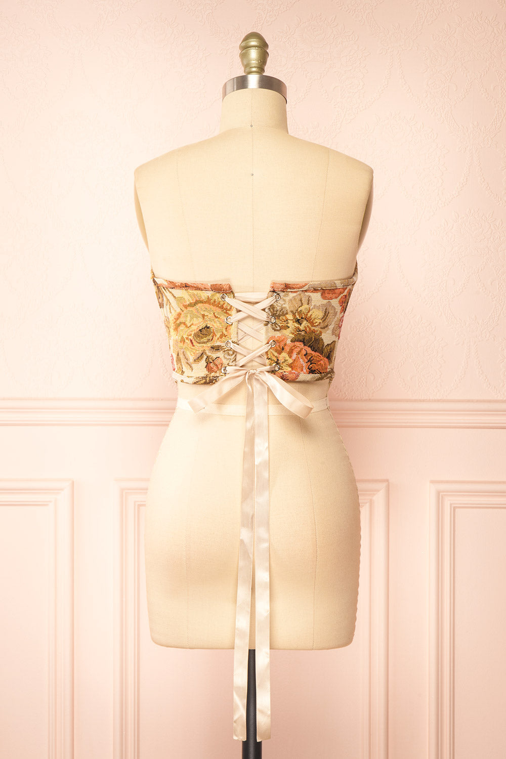 Amberly Jacquard Bustier Corset Top | Boutique 1861 back view