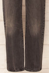 Amean Faded Black Mid-Rise Wide-Leg Jeans | La petite garçonne bottom close-up