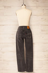 Amean Faded Black Mid-Rise Wide-Leg Jeans | La petite garçonne back view