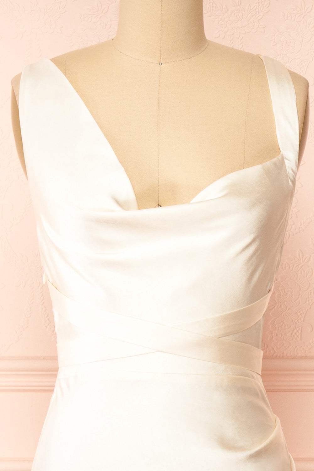 Elise | Ivory Satin Wedding Dress