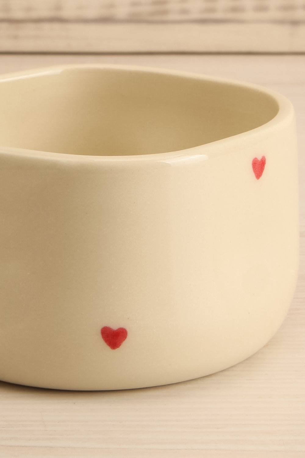 Amour Patterned Mugs - 2 Options | Maison garçonne cappuccino close-up 