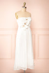 Anaiis White Strapless Midi Dress | Boutique 1861 side view