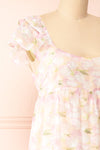 Anania Shimmery Floral Midi Dress | Boutique 1861 side close-up