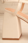 Aniston Ivory Platform Heeled Sandals | La petite garçonne side back close-up