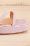 Aniston Lilac Platform Heeled Sandals | La petite garçonne side front close-up