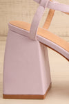 Aniston Lilac Platform Heeled Sandals | La petite garçonne side back close-up