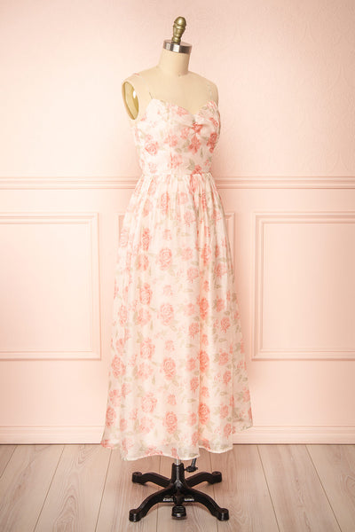 Anjo Floral A-Line Midi Dress | Boutique 1861 side view