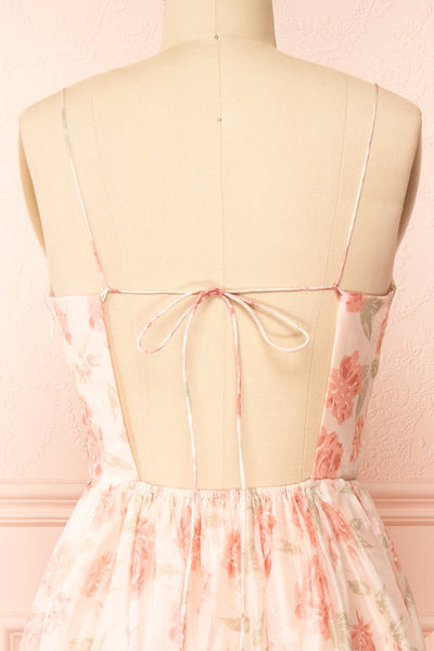 Anjo Floral A-Line Midi Dress | Boutique 1861 back close-up