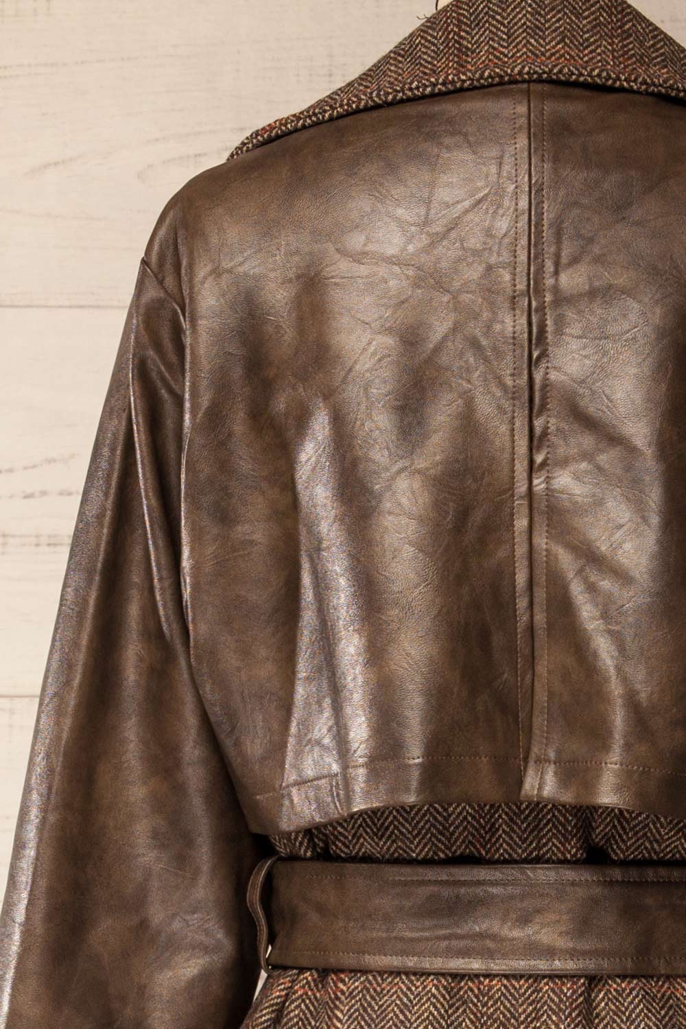 Ankeny Brown Trench Coat with Belt | La petite garçonne back