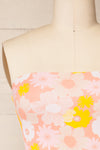 Annecy One-Piece Pink Floral Swimsuit | La petite garçonne front close-up