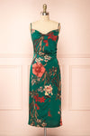 Annelise Green Cowl Neck Floral Midi Dress | Boutique 1861 front view