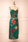Annelise Green Cowl Neck Floral Midi Dress | Boutique 1861 side view
