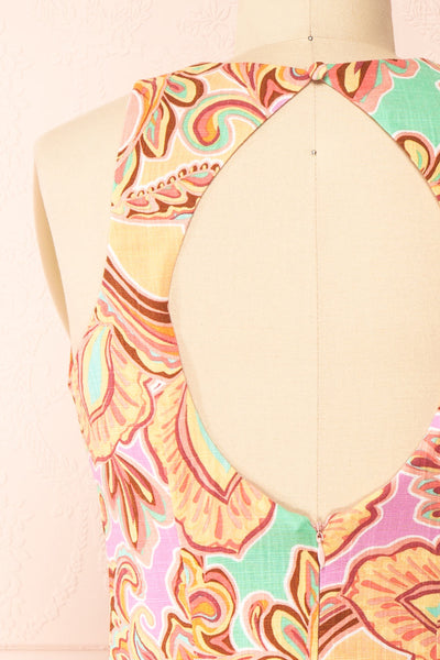 Antheia Short Paisley Dress | Boutique 1861  back close-up
