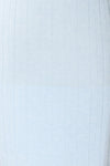Antibes Blue Short Ribbed Knit Dress | La petite garçonne texture