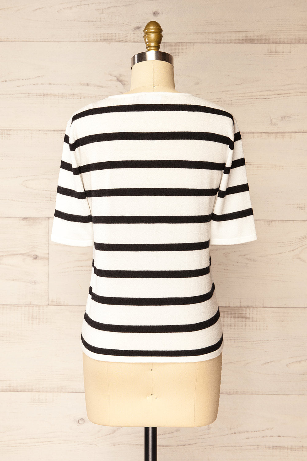 Antigua Striped Soft Knit T-Shirt | La petite garçonne back view