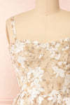 Antonina Bustier Floral Midi Dress | Boutique 1861 front strap close-up