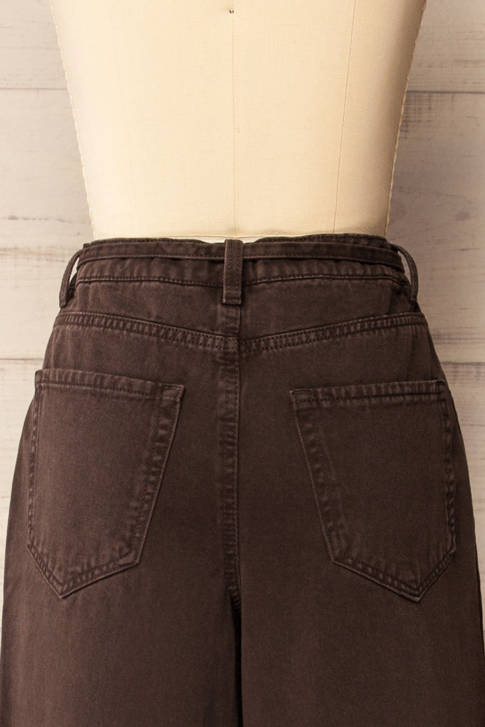 Anvers Brown Denim Ballon Fit Pants | La petite garçonne back