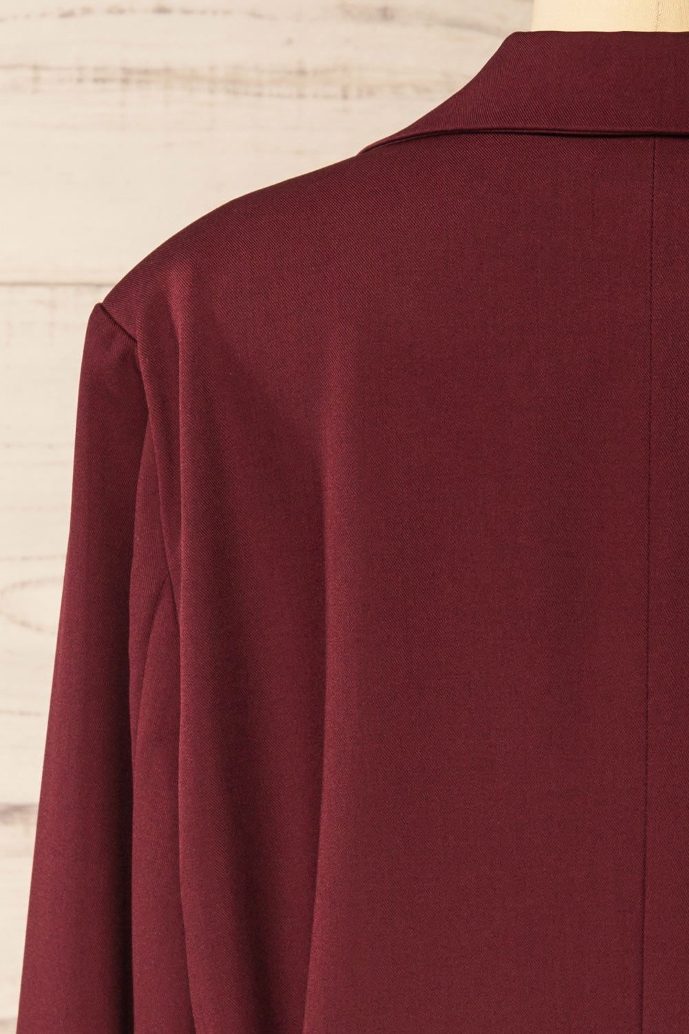 Aosta Burgundy Oversized Blazer with Back-Tie | La petite garçonne back
