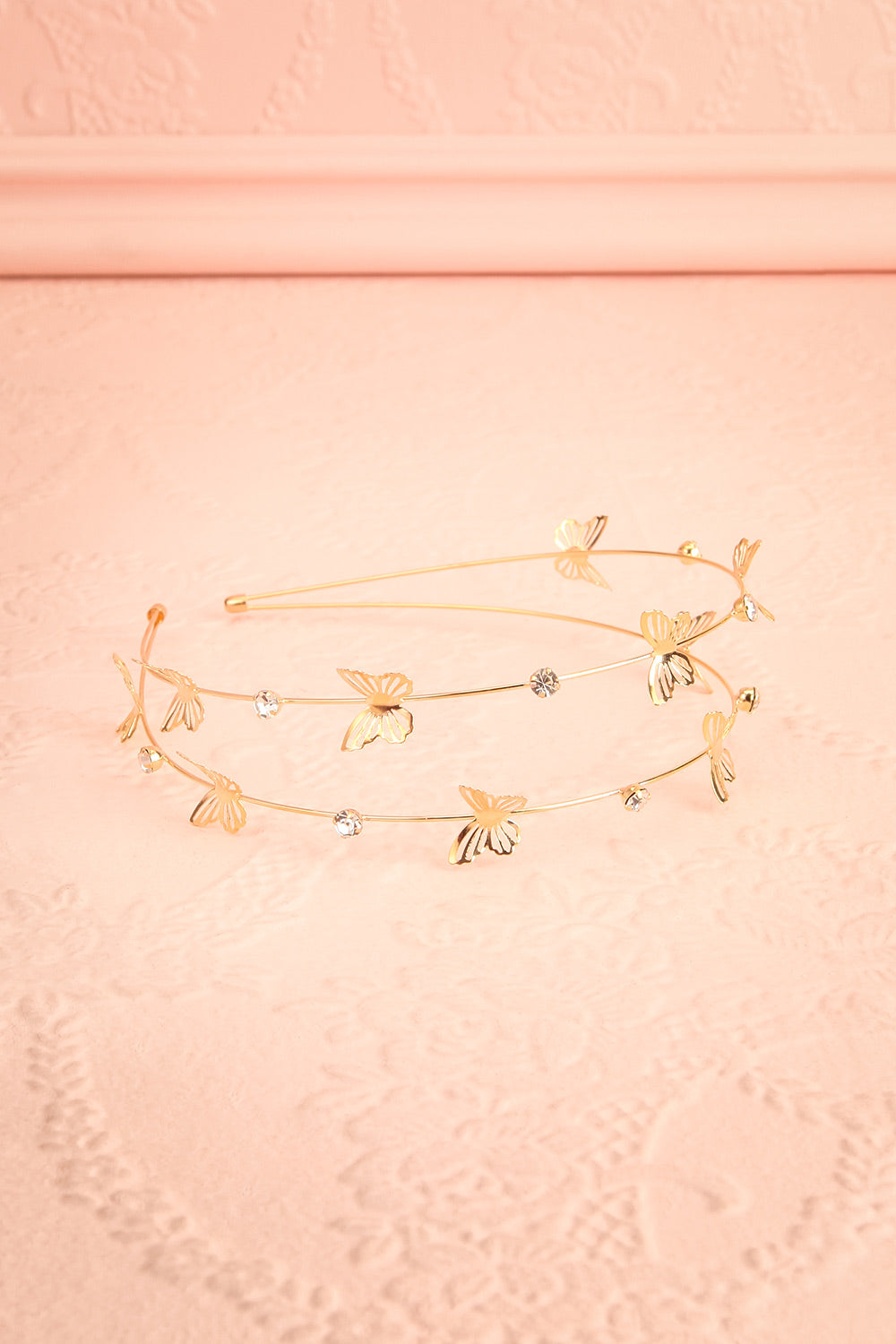 Apheleia | Golden Headband w/ Butterflies