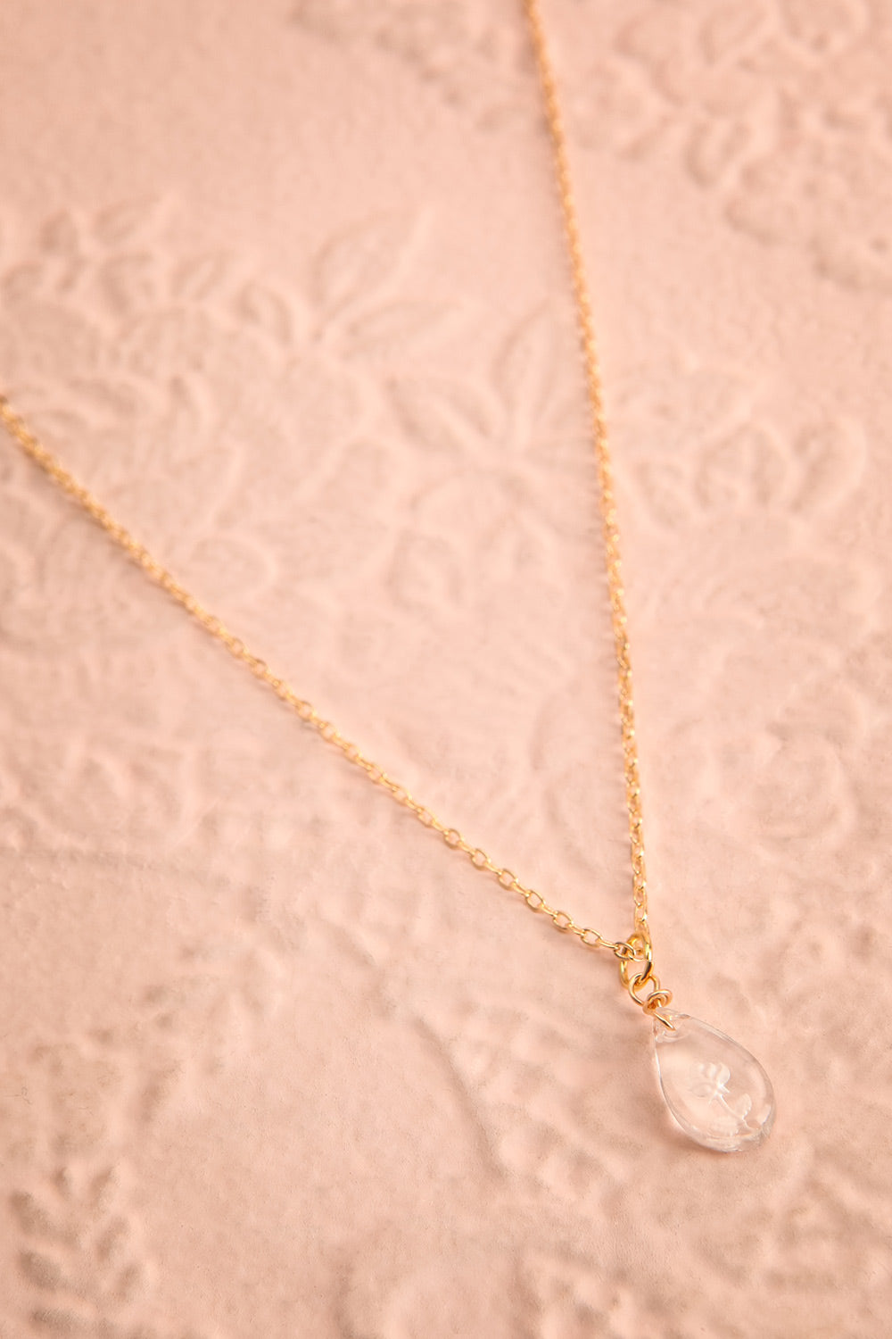  Aphrodite Rose Pendant Necklace | Boutique 1861 flat view