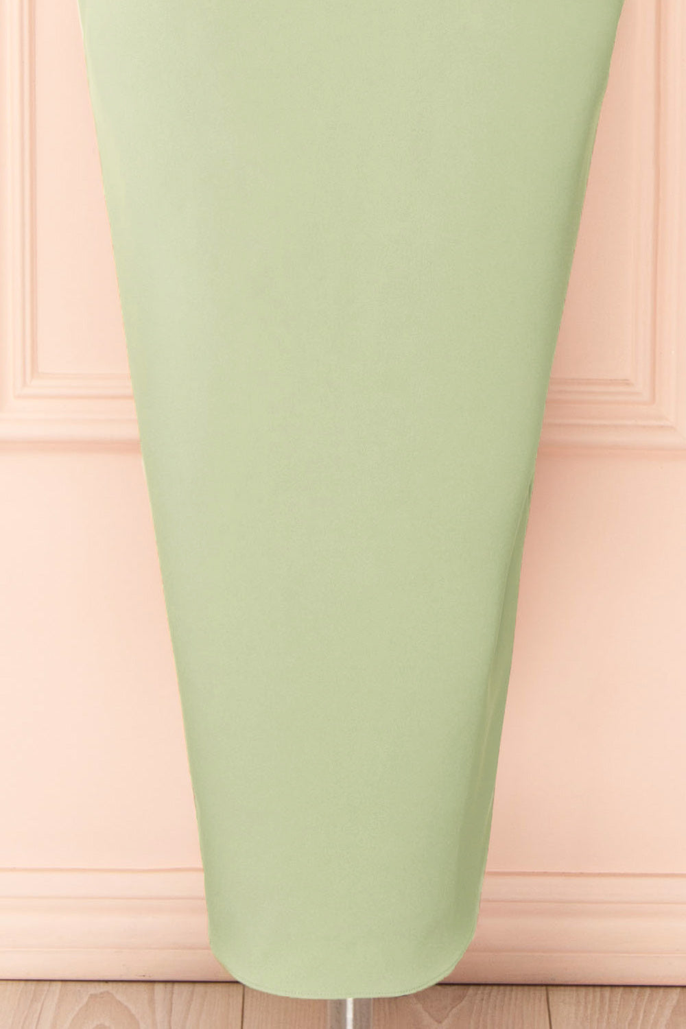 Arannia Mint Fitted Midi Dress with Laced Back | Boutique 1861  bottom